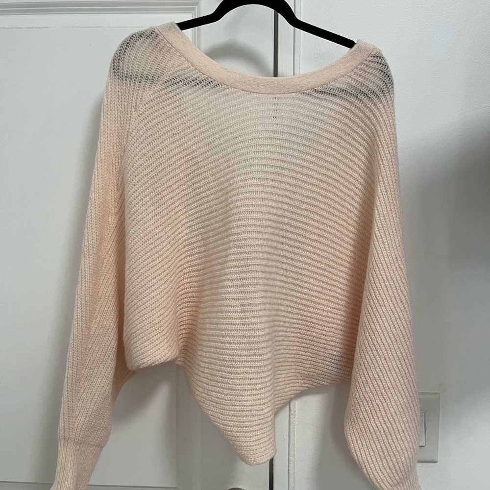 Open back tie sweater